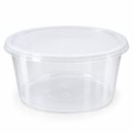 Transparent Round Container with Lid