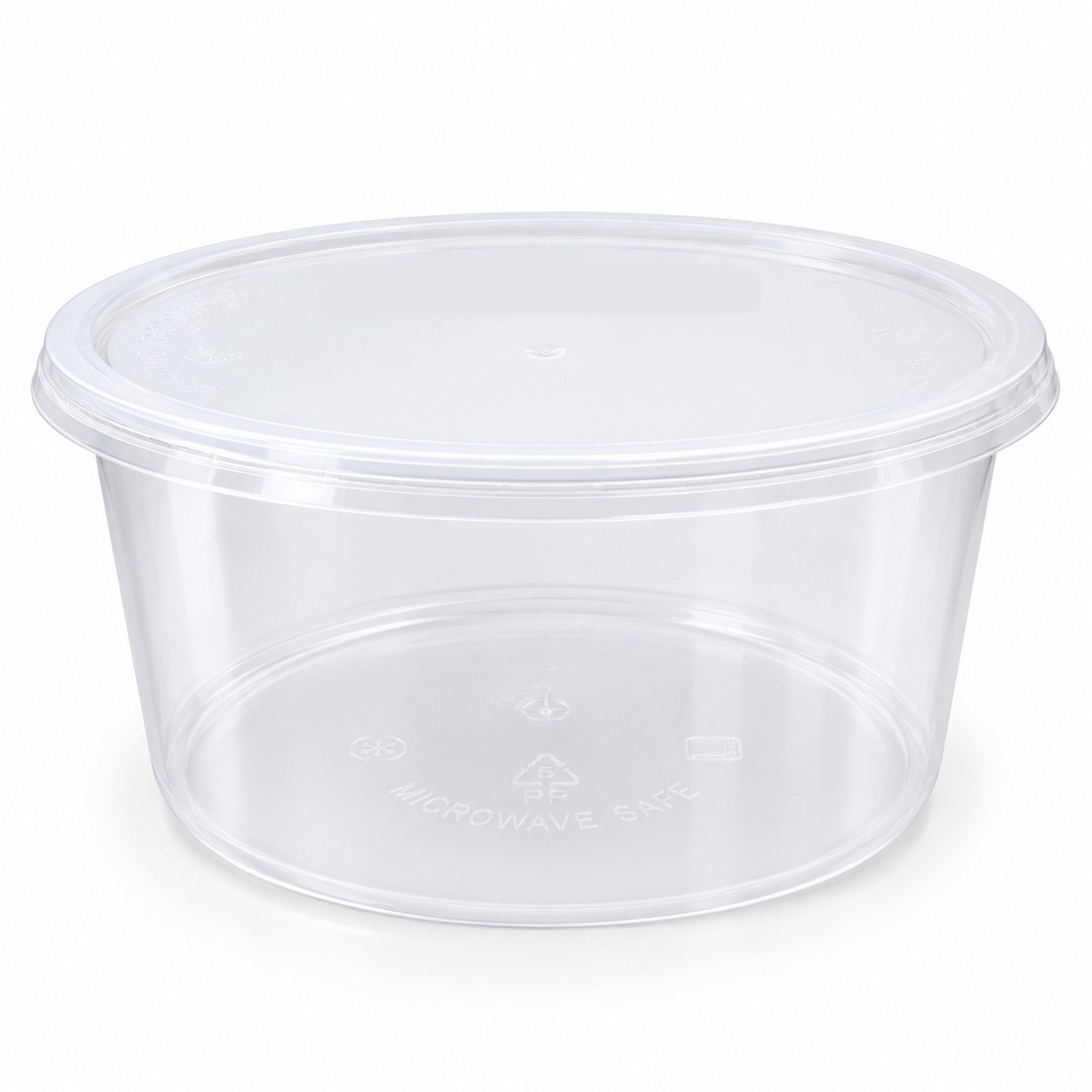 JROU3000.jpg Transparent Round Container with Lid - Image 1