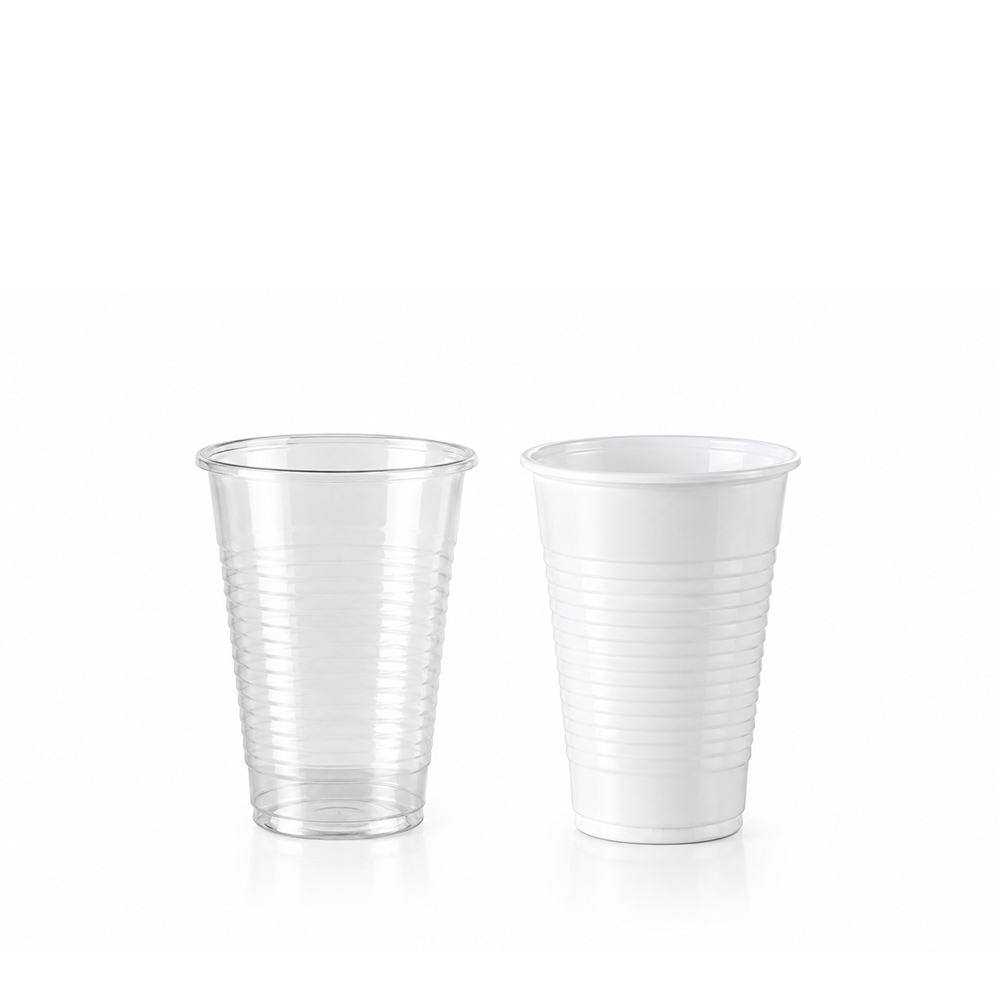 PP-Transparent-White-Cups.jpg PP Transparent & White Cups - Image 1