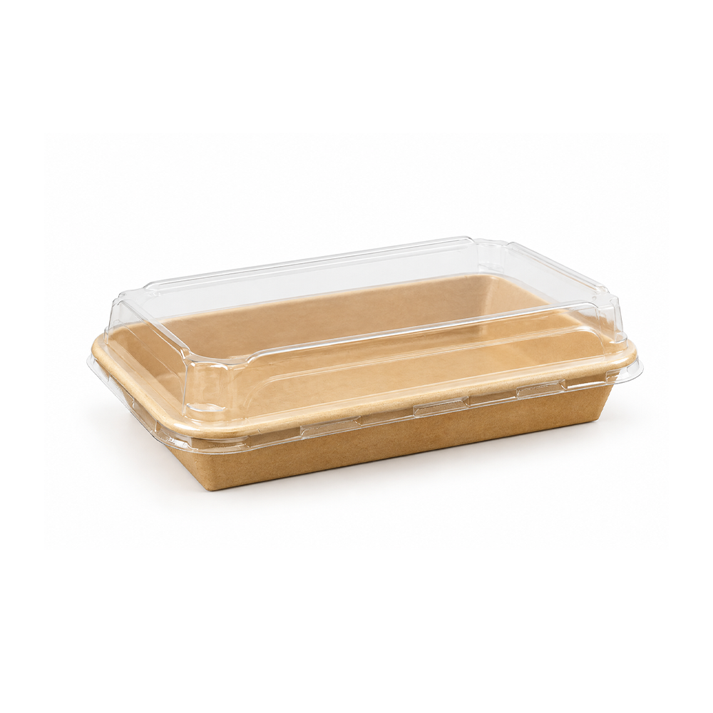 PTS-4.png Rectangular Kraft Boxes With Transparent Lid - Image 1
